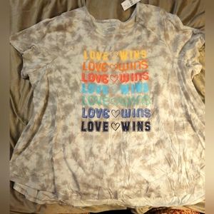 Lane Bryant "Love Wins" Tee NWT